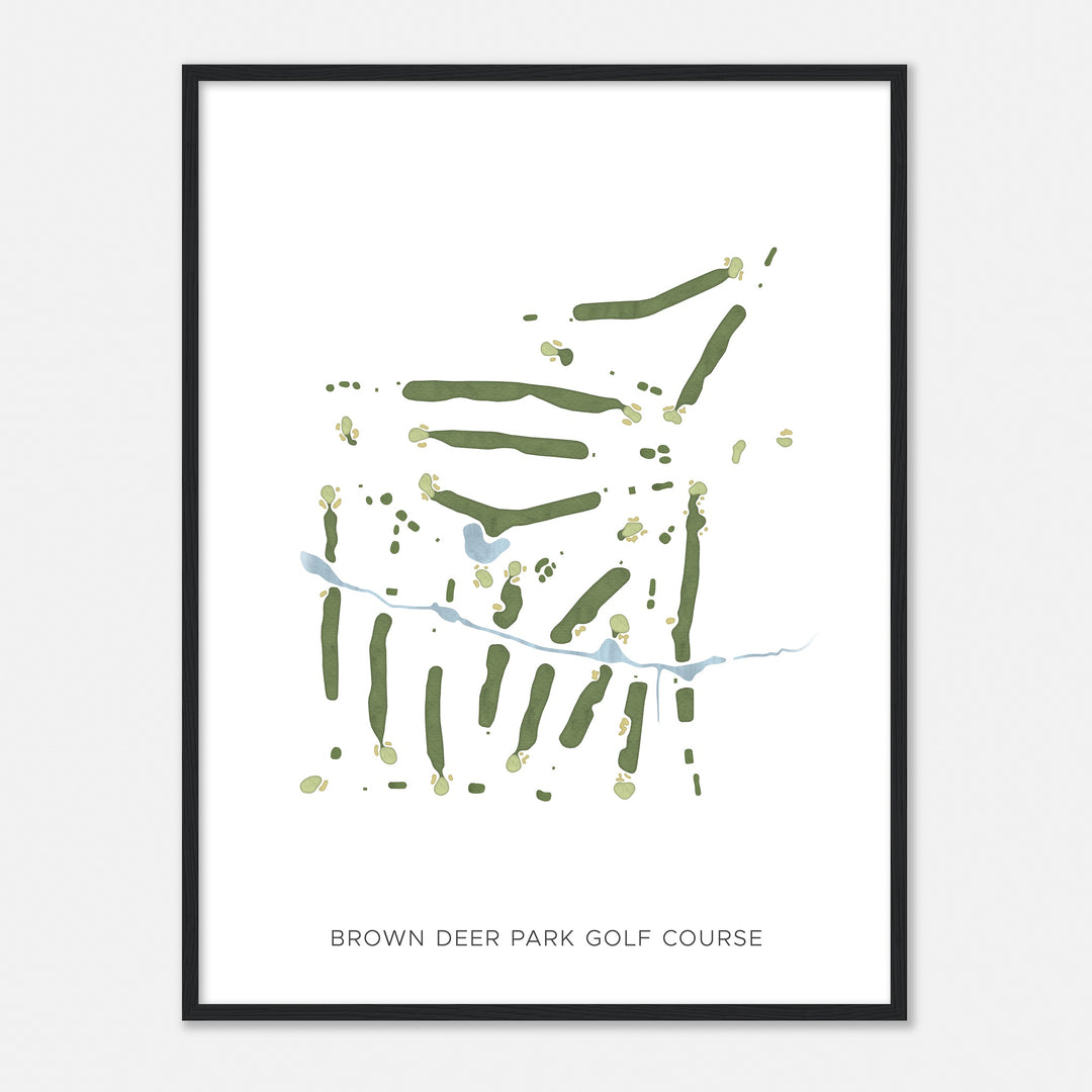 Print of Brown Deer Park Golf Course Modern Map