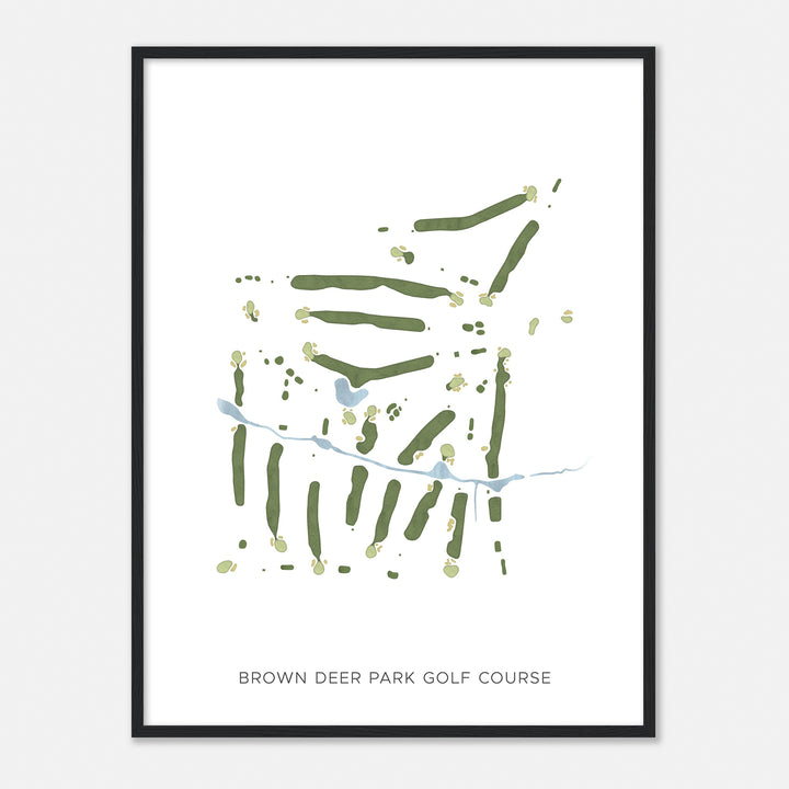 Print of Brown Deer Park Golf Course Modern Map