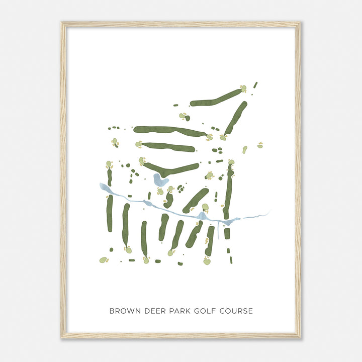 Print of Brown Deer Park Golf Course Modern Map