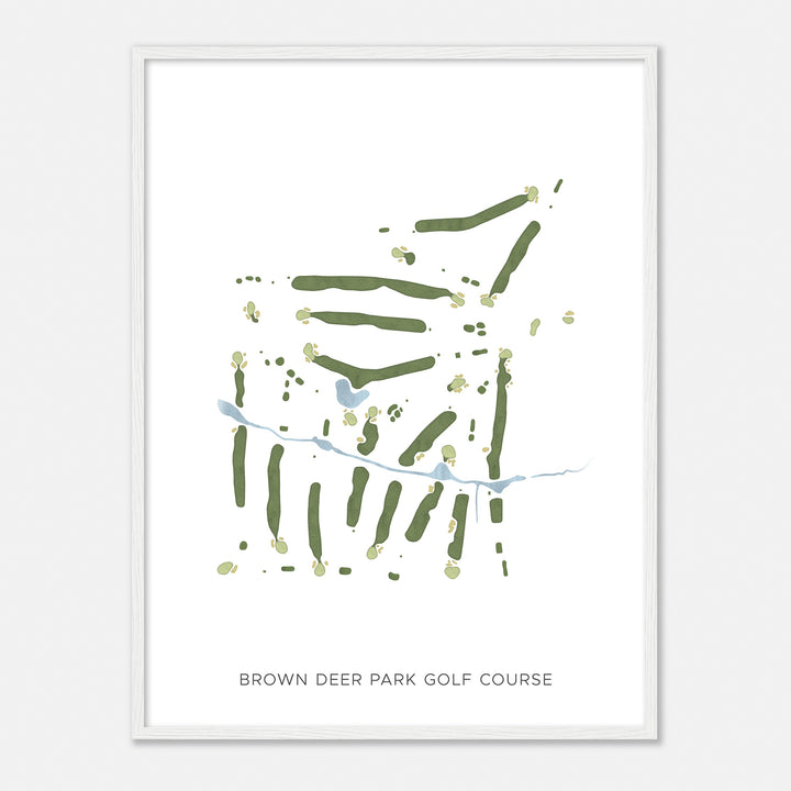 Print of Brown Deer Park Golf Course Modern Map