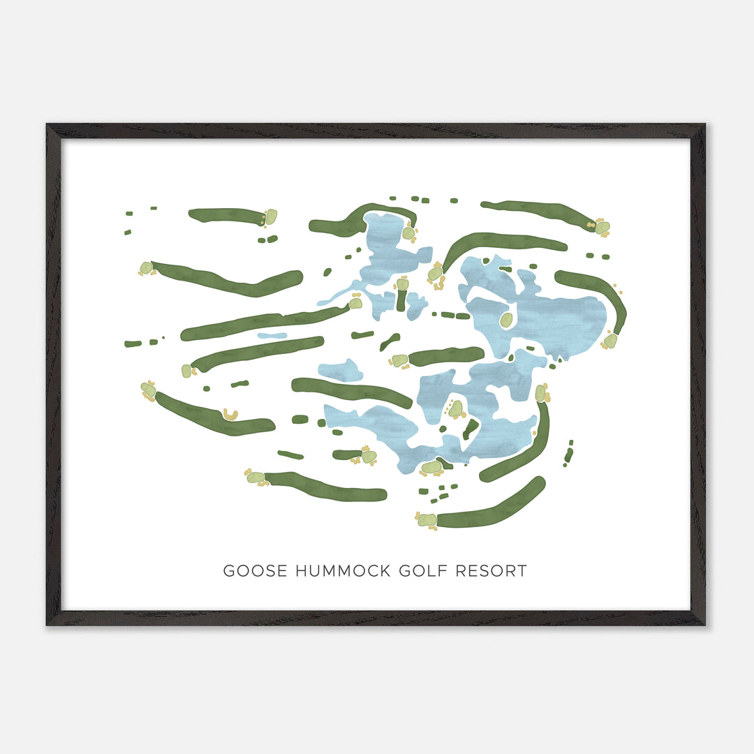 Print of Goose Hummock Golf Resort Modern Map