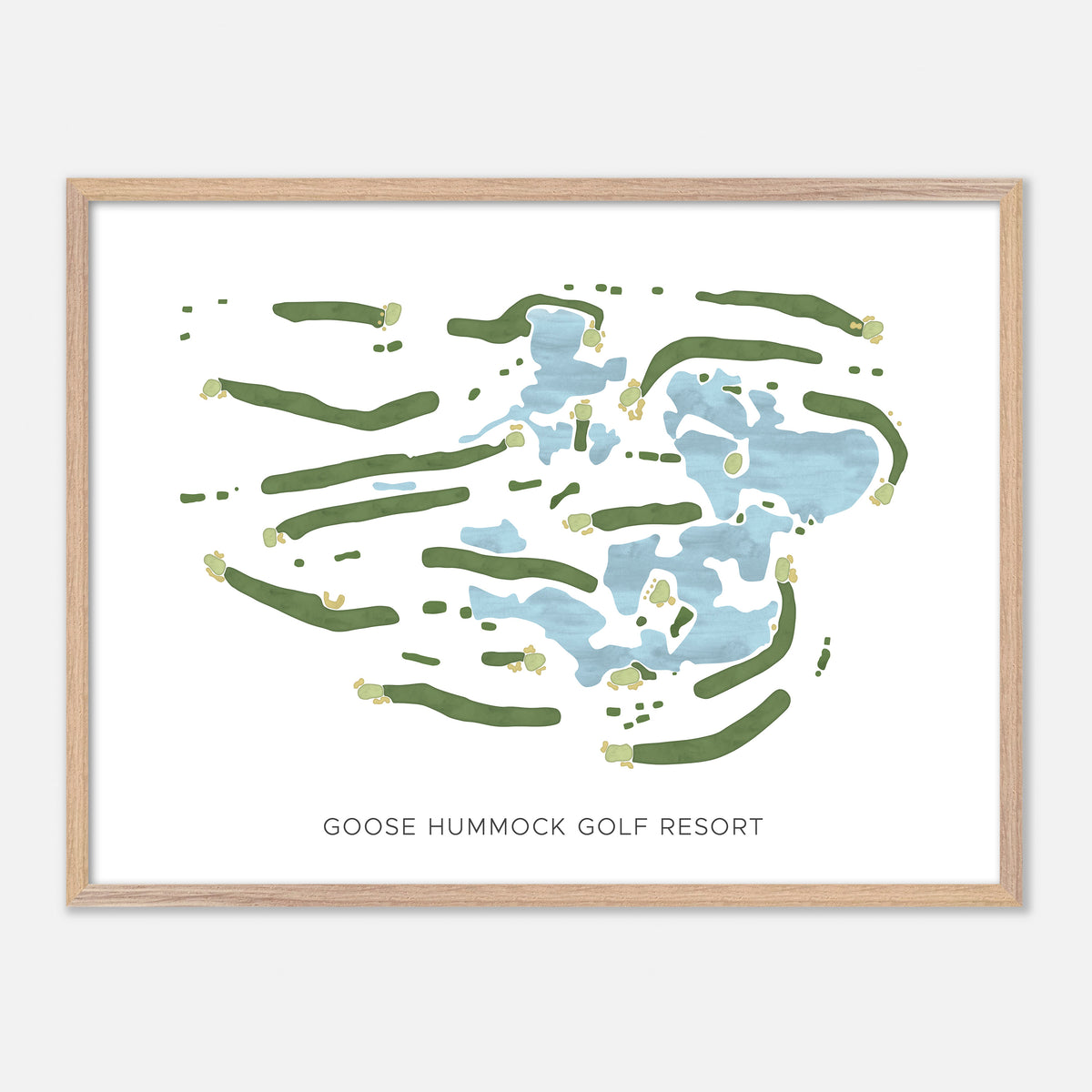 Print of Goose Hummock Golf Resort Modern Map