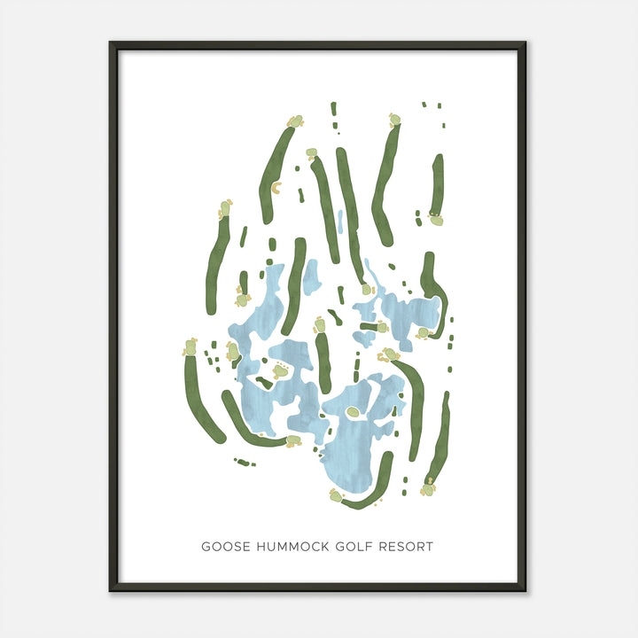 Print of Goose Hummock Golf Resort Modern Map