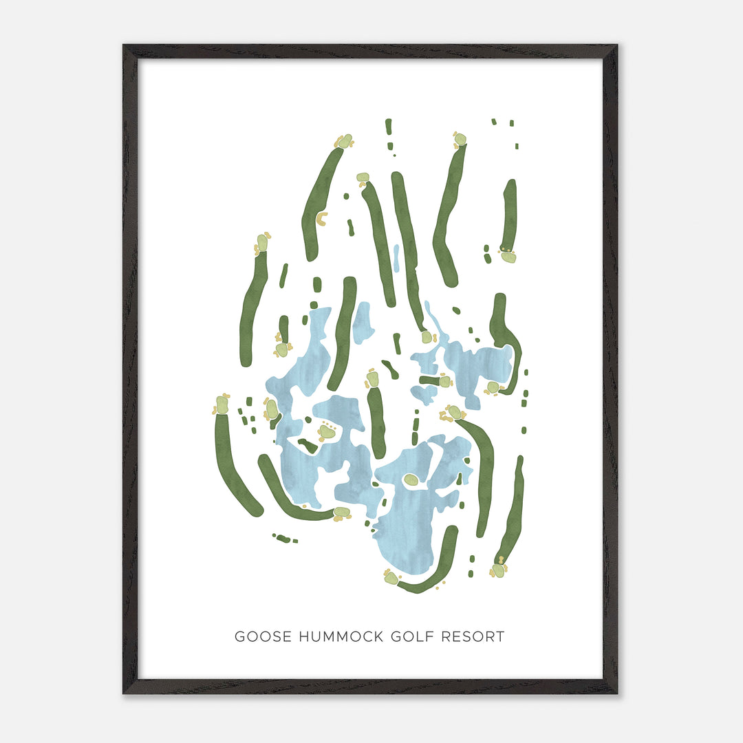 Print of Goose Hummock Golf Resort Modern Map