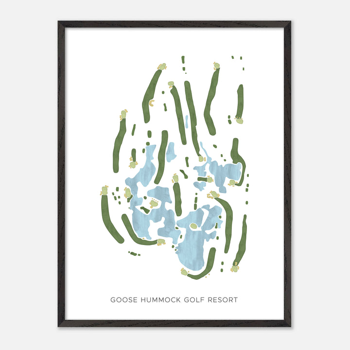Print of Goose Hummock Golf Resort Modern Map