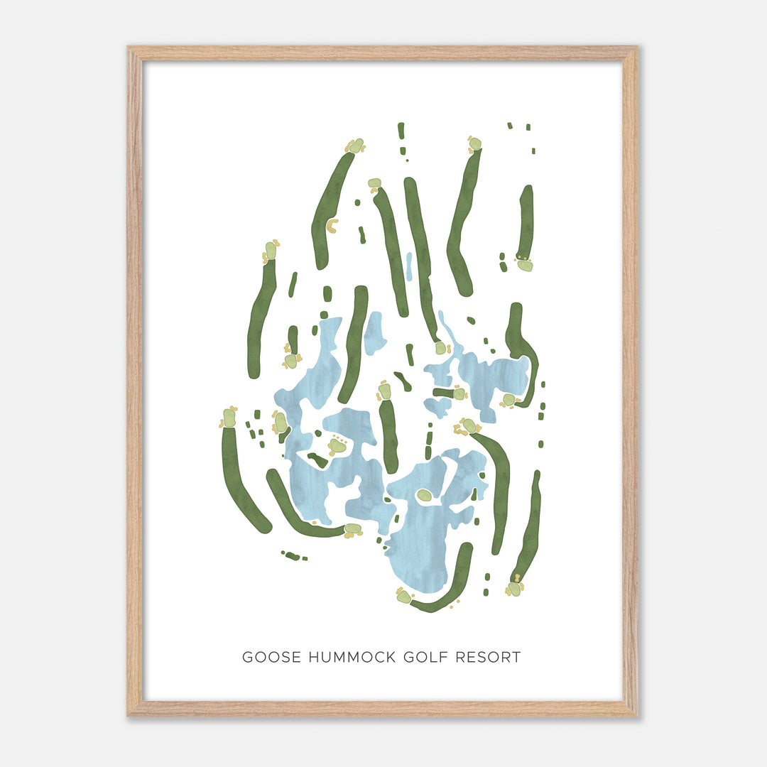 Print of Goose Hummock Golf Resort Modern Map