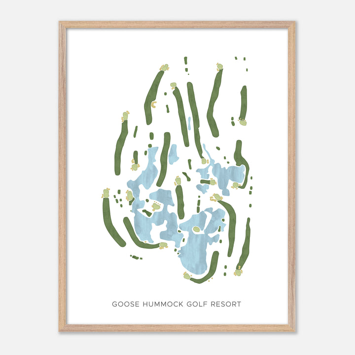 Print of Goose Hummock Golf Resort Modern Map