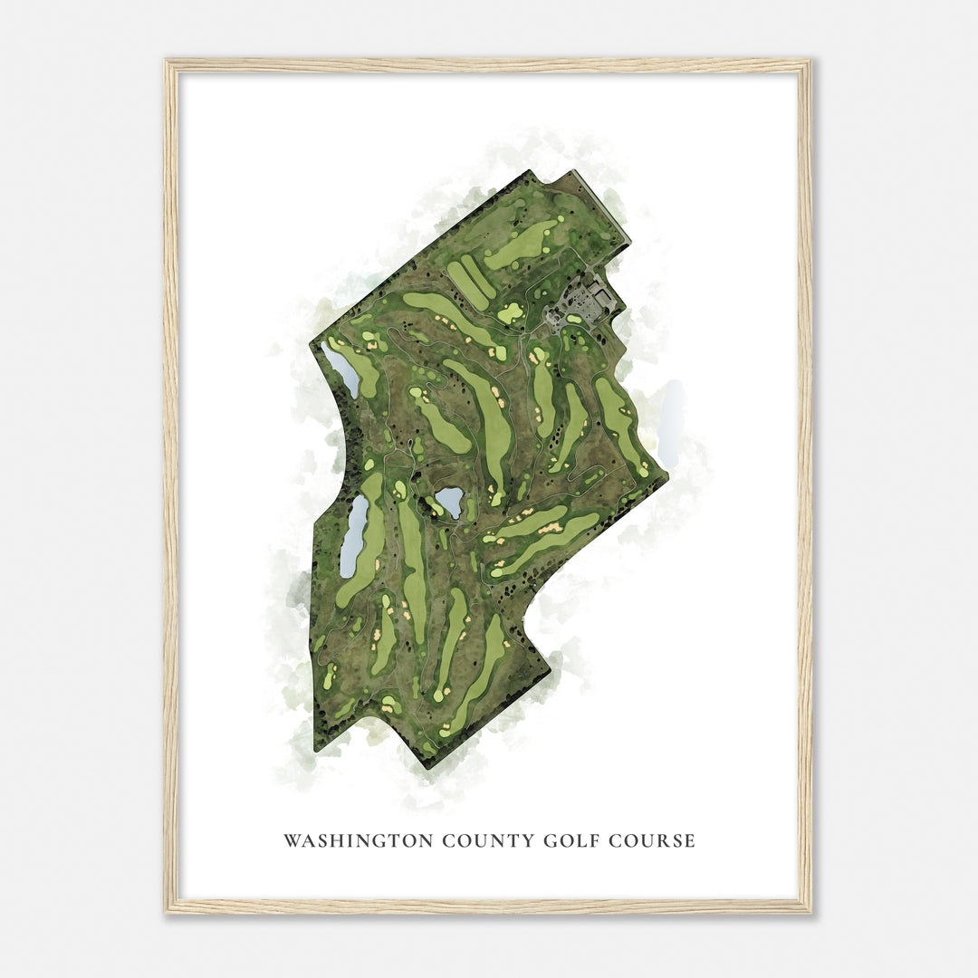 Print of Washington County Golf Course Classic Map