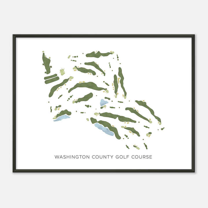 Print of Washington County Golf Course Modern Map