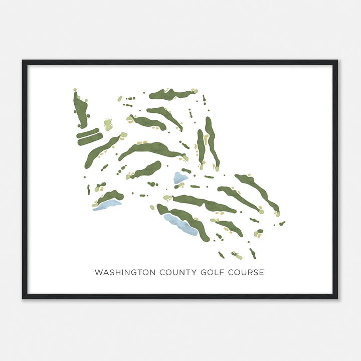Print of Washington County Golf Course Modern Map