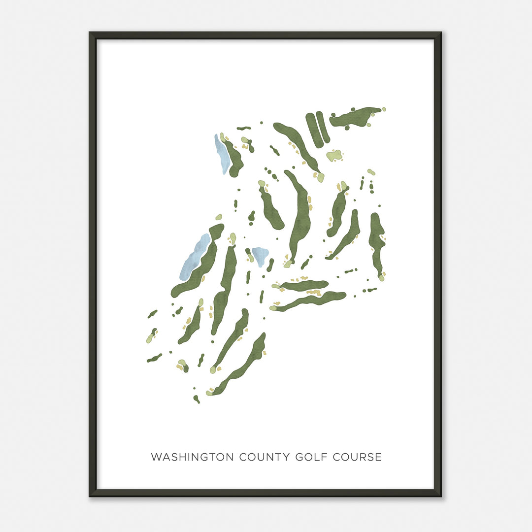 Print of Washington County Golf Course Modern Map