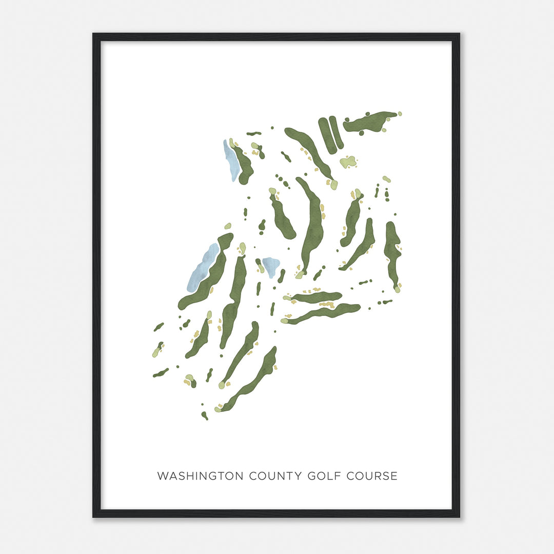 Print of Washington County Golf Course Modern Map