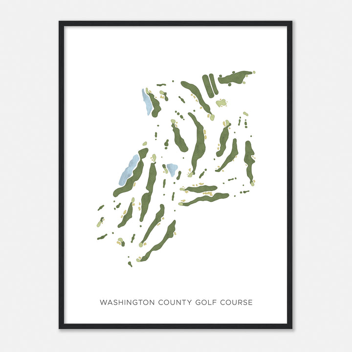 Print of Washington County Golf Course Modern Map