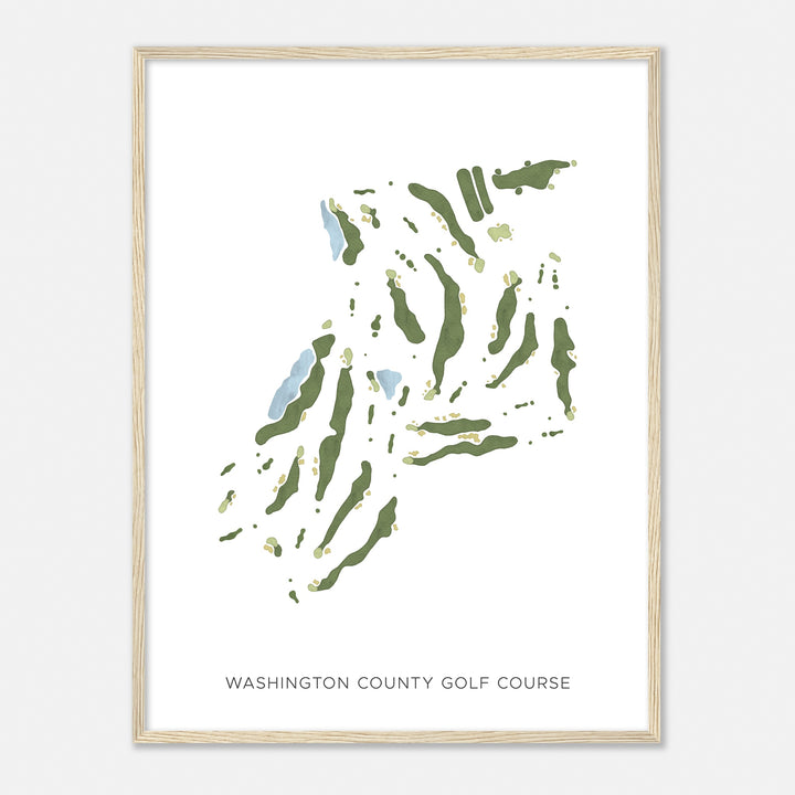 Print of Washington County Golf Course Modern Map
