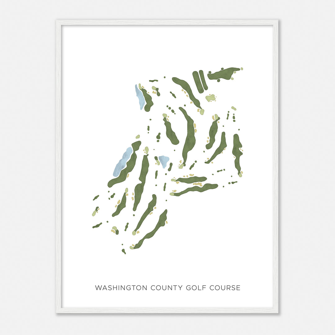 Print of Washington County Golf Course Modern Map