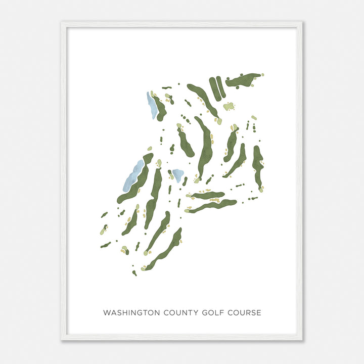 Print of Washington County Golf Course Modern Map