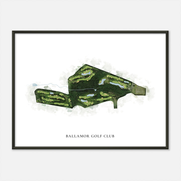 Print of Ballamor Golf Club Classic Map