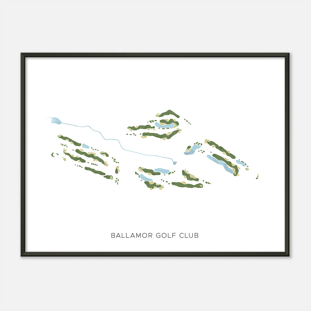 Print of Ballamor Golf Club Modern Map