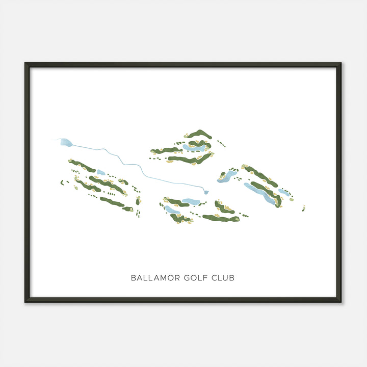 Print of Ballamor Golf Club Modern Map