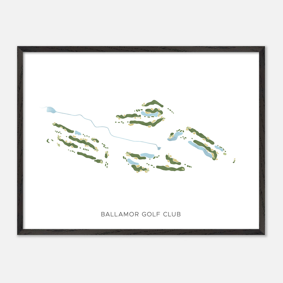 Print of Ballamor Golf Club Modern Map