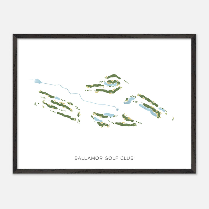 Print of Ballamor Golf Club Modern Map