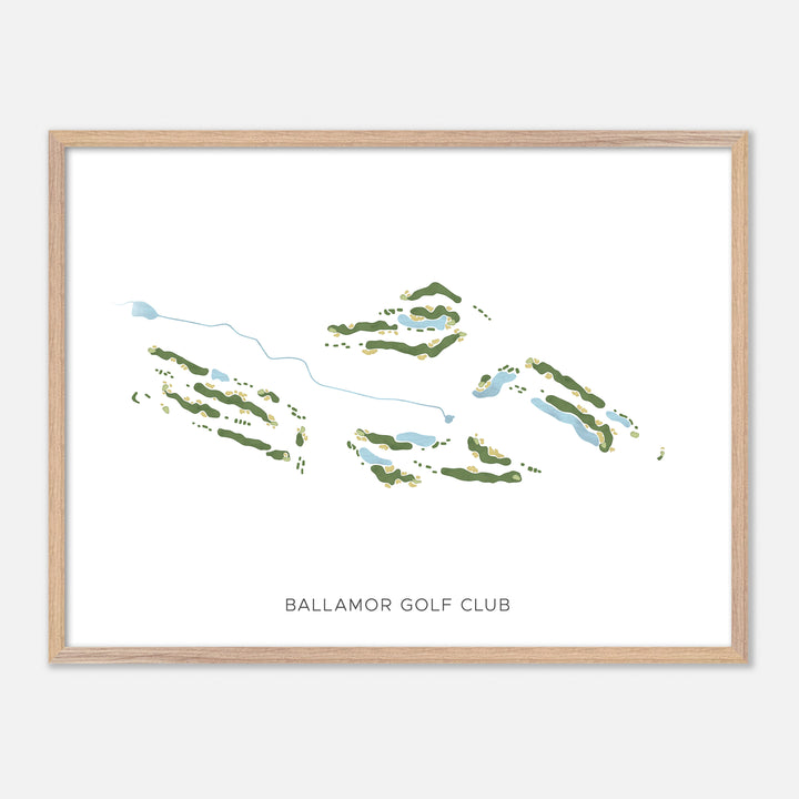 Print of Ballamor Golf Club Modern Map