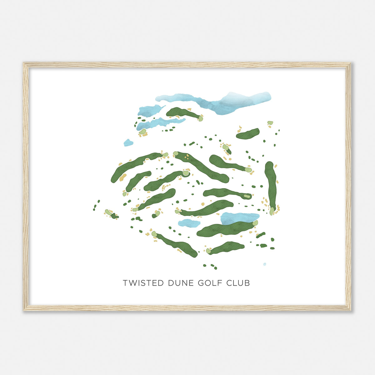 Print of Twisted Dune Golf Club Modern Map