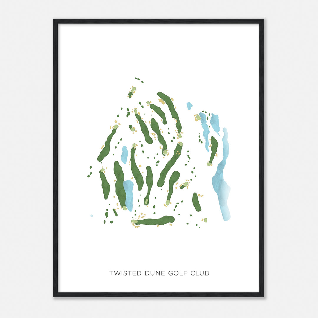 Print of Twisted Dune Golf Club Modern Map