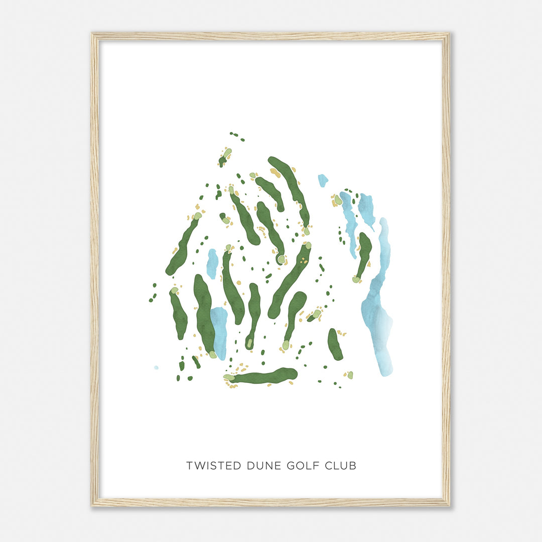 Print of Twisted Dune Golf Club Modern Map