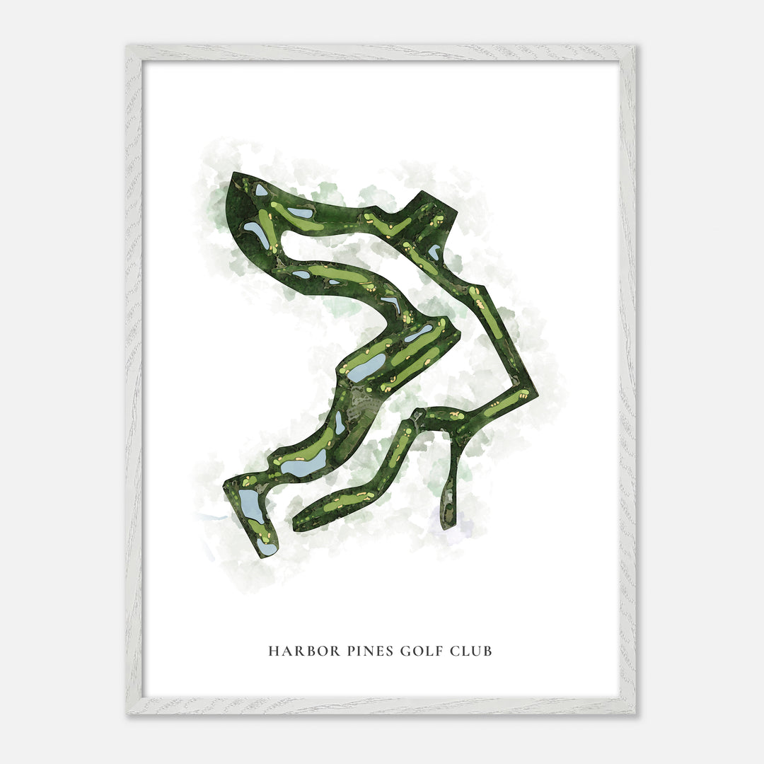 Print of Harbor Pines Golf Club Classic Map