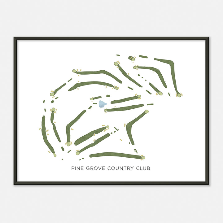 Print of Pine Grove Country Club Modern Map