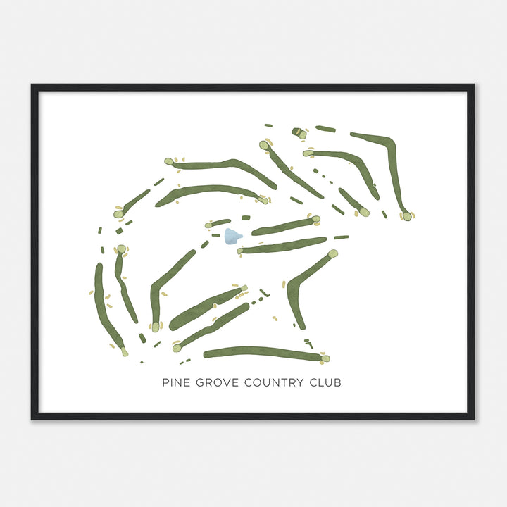 Print of Pine Grove Country Club Modern Map