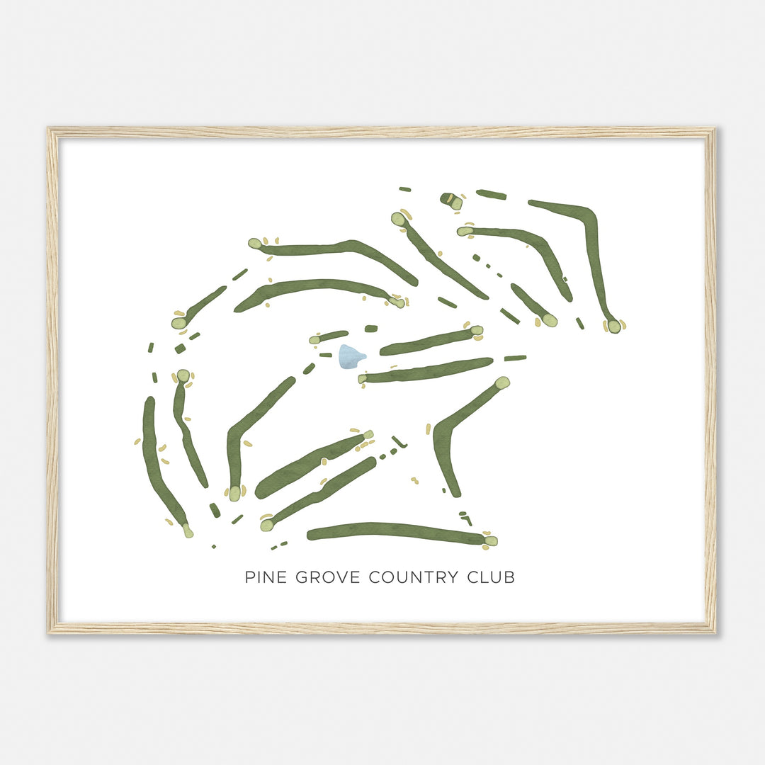 Print of Pine Grove Country Club Modern Map
