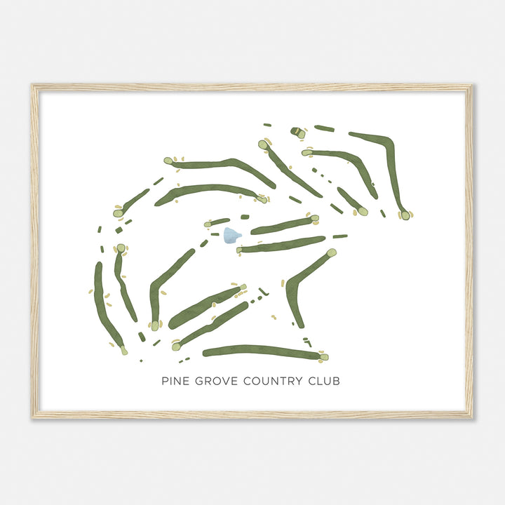 Print of Pine Grove Country Club Modern Map