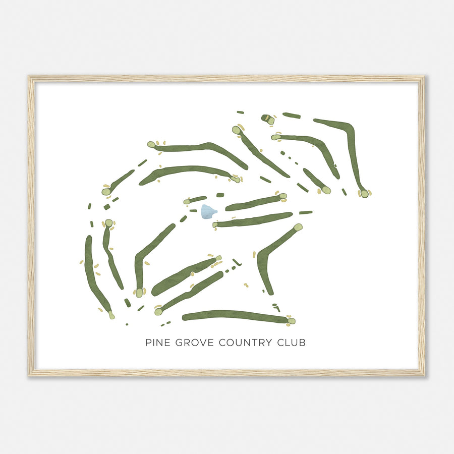 Print of Pine Grove Country Club Modern Map