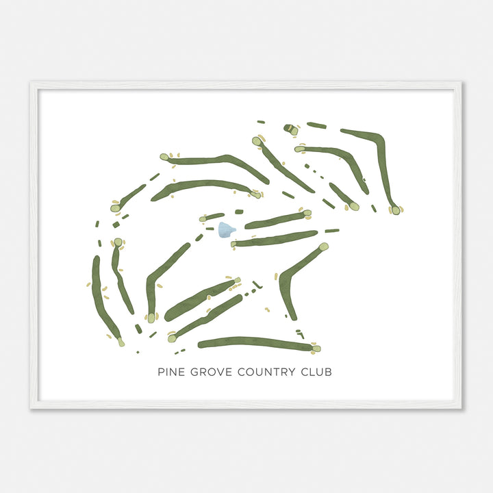 Print of Pine Grove Country Club Modern Map