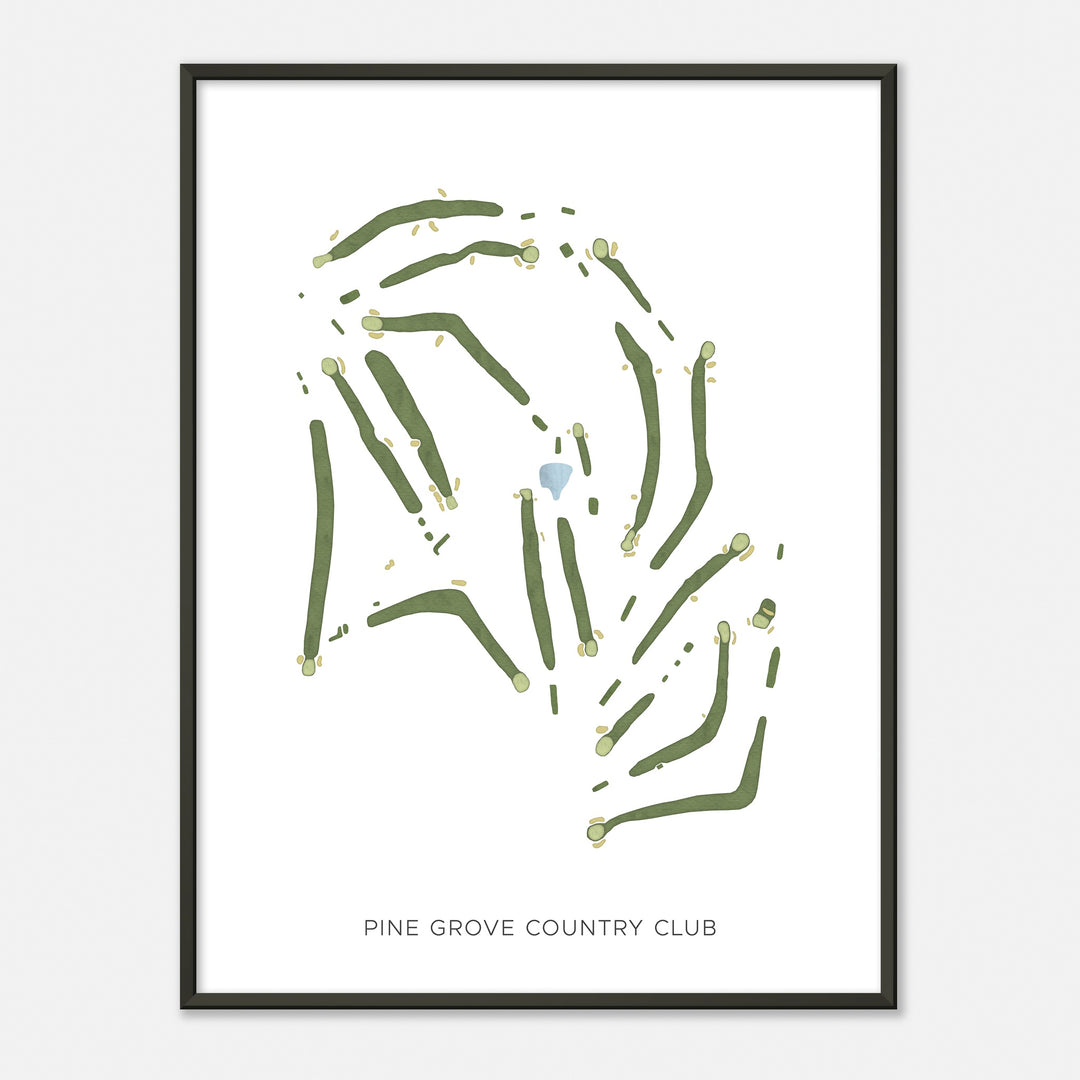 Print of Pine Grove Country Club Modern Map