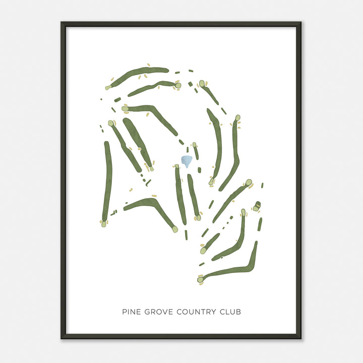 Print of Pine Grove Country Club Modern Map