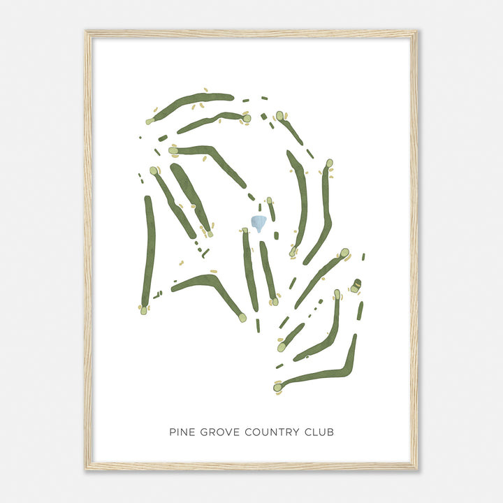 Print of Pine Grove Country Club Modern Map