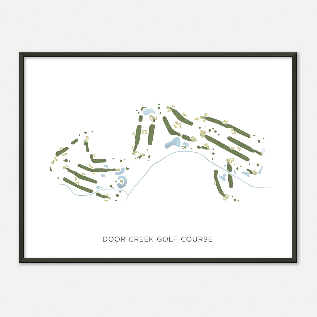 Print of Door Creek Golf Course Modern Map