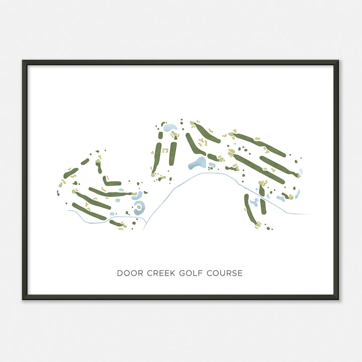 Print of Door Creek Golf Course Modern Map