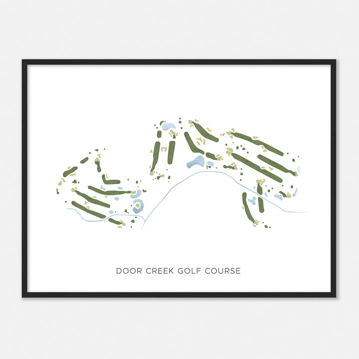 Print of Door Creek Golf Course Modern Map