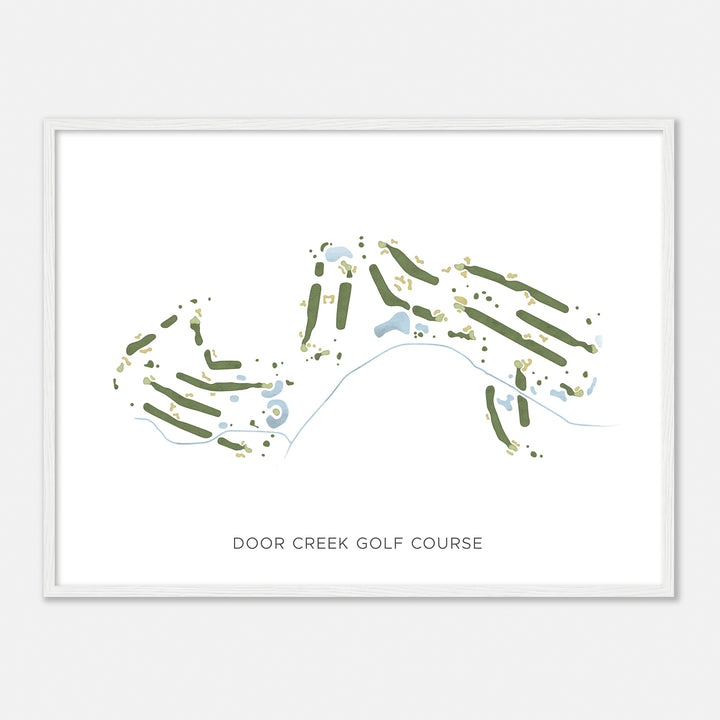 Print of Door Creek Golf Course Modern Map