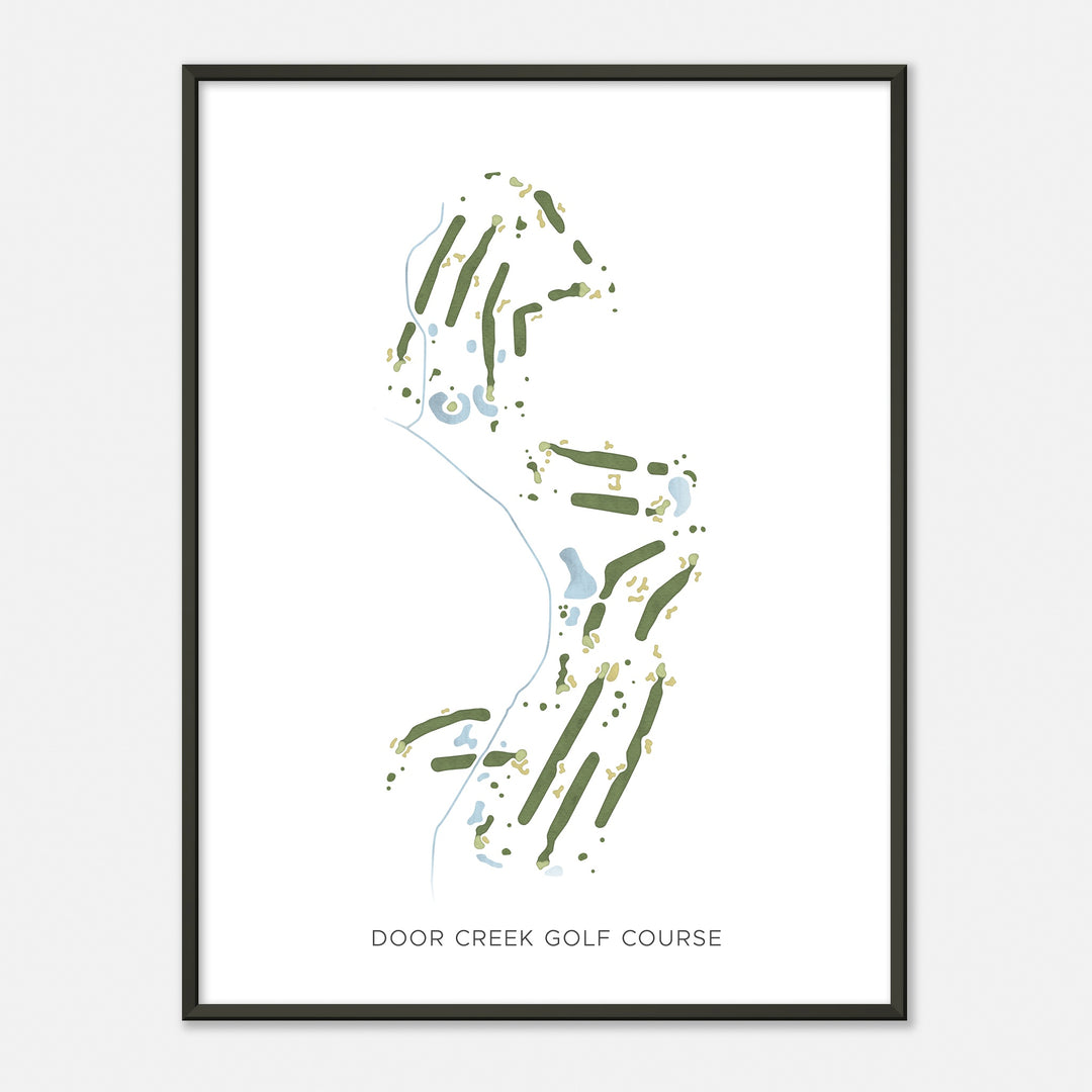Print of Door Creek Golf Course Modern Map