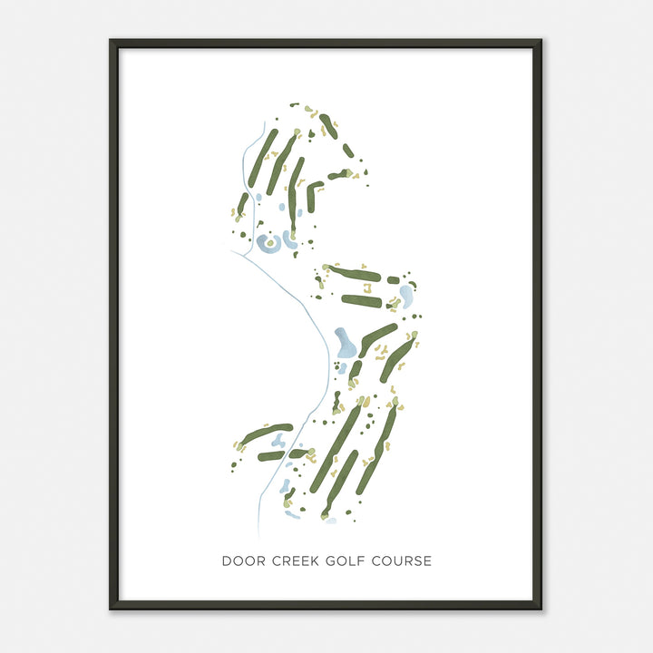 Print of Door Creek Golf Course Modern Map