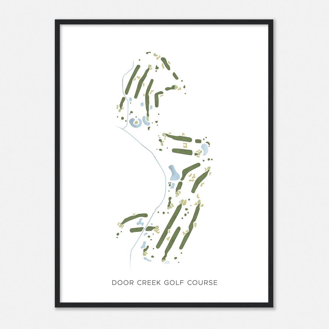 Print of Door Creek Golf Course Modern Map