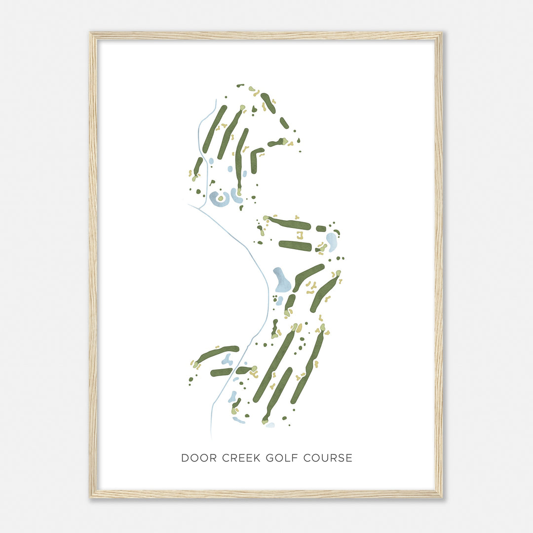 Print of Door Creek Golf Course Modern Map