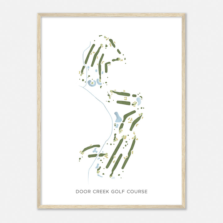 Print of Door Creek Golf Course Modern Map