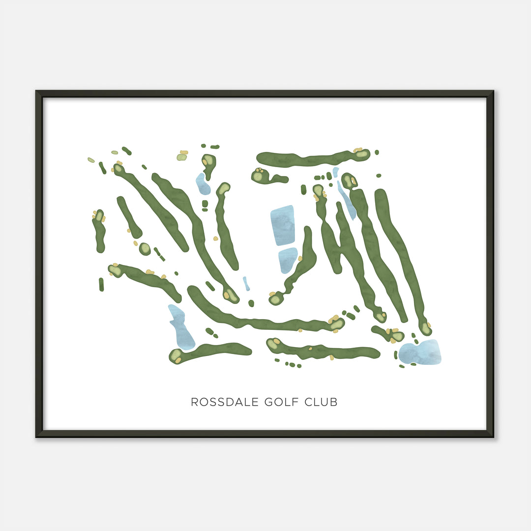 Print of Rossdale Golf Club Modern Map