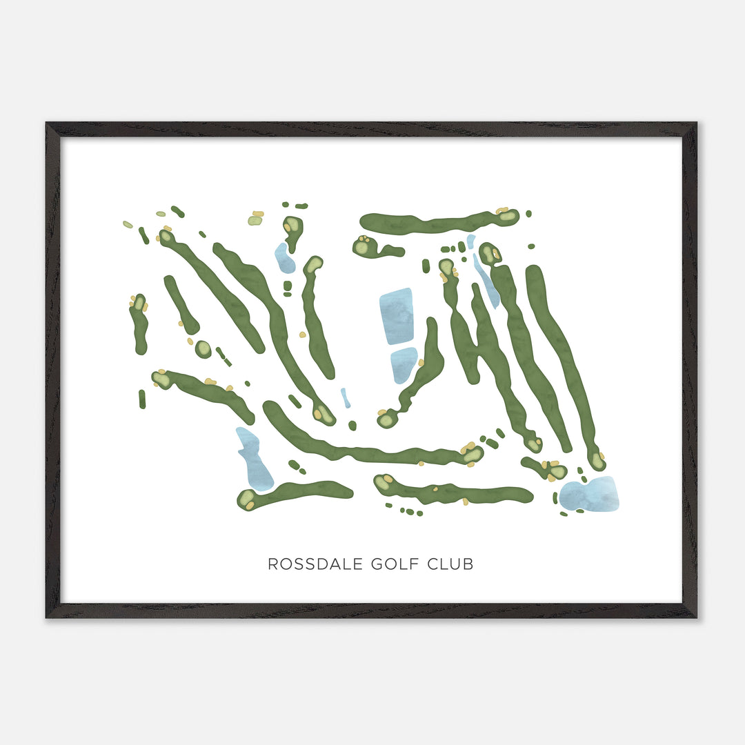 Print of Rossdale Golf Club Modern Map